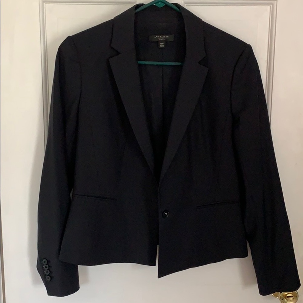 Peplum dark navy blazer